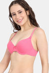 Rosaline Wired Medium Coverage Push Up Bra - Pink Lemonade2 — thumbnail 3